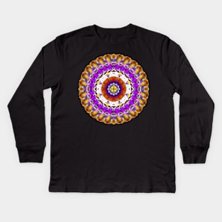 Mandala Magic - Lori's Love Cross Mandala Kids Long Sleeve T-Shirt